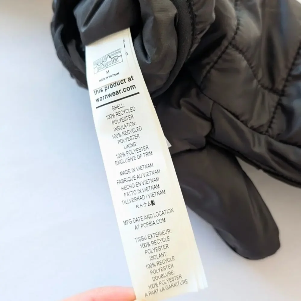 Patagonia Nano Puff Mitts in Black Waterproof Windproof Gloves, size M - Picture 4 of 4